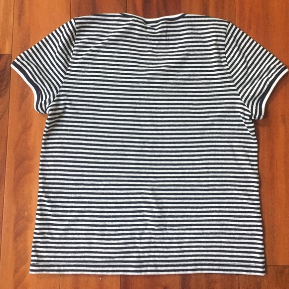 ⛔️DONATED⛔️ J Crew Navy/White Striped Tee M - Picture 3 of 4